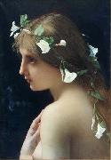 Jules Joseph Lefebvre Nymph with morning glory flowers Spain oil painting artist